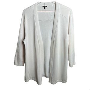 Talbots White Long Sleeve Cardigan Sweater